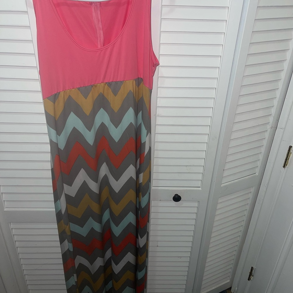 Long casual multicolored sundress